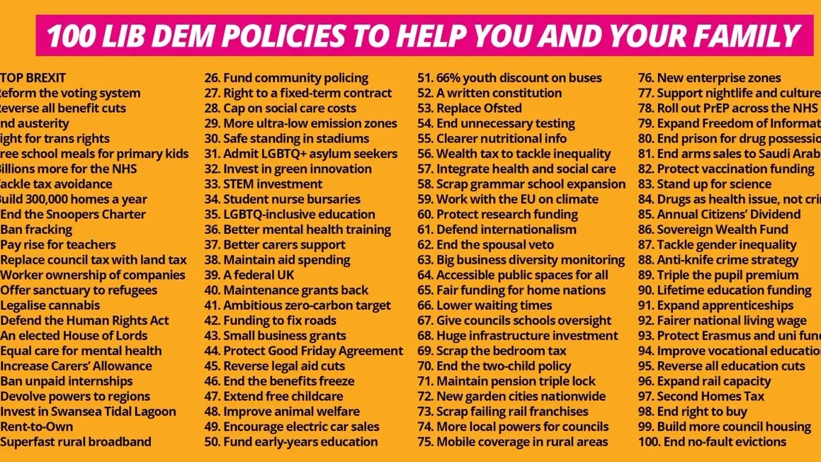 100 Lid Dem Policies to Help You and Your Family Wyre Forest Liberal